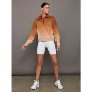 NWT Carbon38 Ombré French Terry Half Zip Cactus